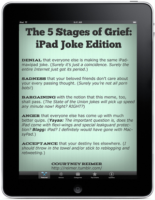 Illustration for article titled Graphic Humor With Apple's New iPad